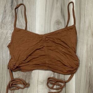 Pacsun PAC Cares Brown Scrunch Tank Top Women’s Medium